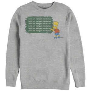 Men’s The Simpsons Bart “I Will Instigate a Revolution” sweatshirt 3X